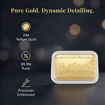 24K Golden Blessing - Seven Horses Emboss Sheet 31x45.5mm 10mg (Del. in 10-12 Days) - Product card gallery slide 2 (10178085323065)