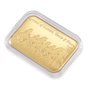 Doorbuster 24K Golden Blessing - Seven Horses Emboss Sheet 31x45.5mm 10mg (Del. in 10-12 Days)
