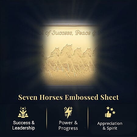 24K Golden Blessing - Seven Horses Emboss Sheet 31x45.5mm 10mg (Del. in 10-12 Days) - Product card gallery slide 3 (10178085323065)