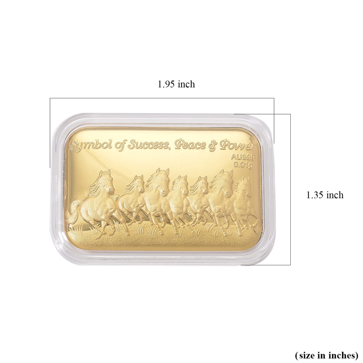 24K Golden Blessing - Seven Horses Emboss Sheet 31x45.5mm 10mg image number 4