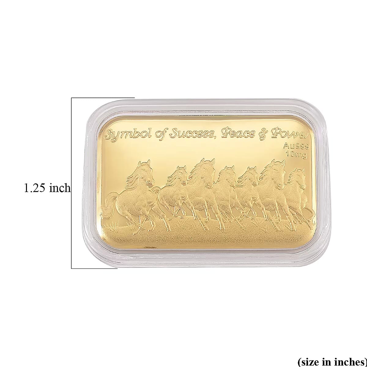 24K Golden Blessing - Seven Horses Emboss Sheet 31x45.5mm 10mg (Del. in 10-12 Days) image number 5