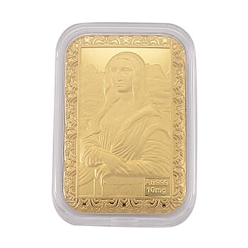 24K Golden Muse-The Mona Lisa Edition Emboss Sheet 31x45.5mm 10mg - Product card gallery slide 1 (10178085355833)