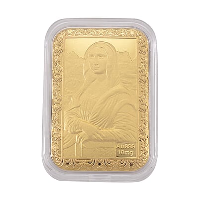 24K Golden Muse-The Mona Lisa Edition Emboss Sheet 31x45.5mm 10mg - Product card gallery slide 1 (10178085355833)