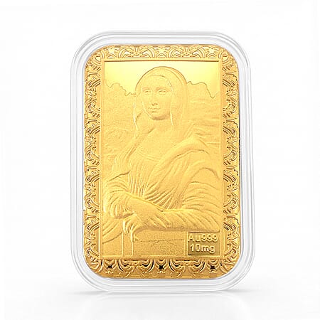 24K Golden Muse-The Mona Lisa Edition Emboss Sheet 31x45.5mm 10mg - Product card gallery slide 1 (10178085355833)