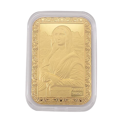 24K Golden Muse-The Mona Lisa Edition Emboss Sheet 31x45.5mm 10mg - Product card gallery slide 1 (10178085355833)