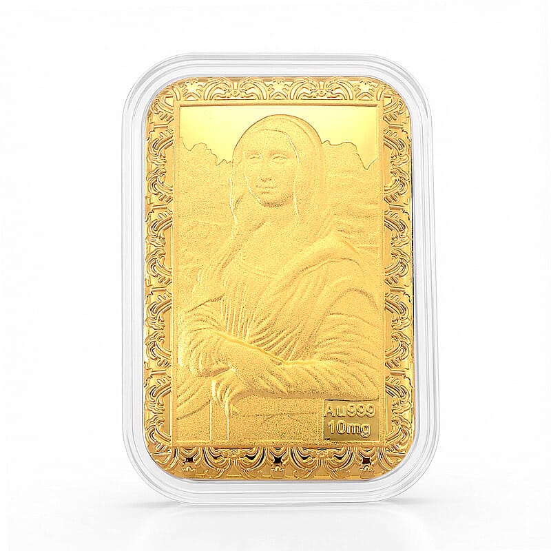 24K Golden Muse-The Mona Lisa Edition Emboss Sheet 31x45.5mm 10mg