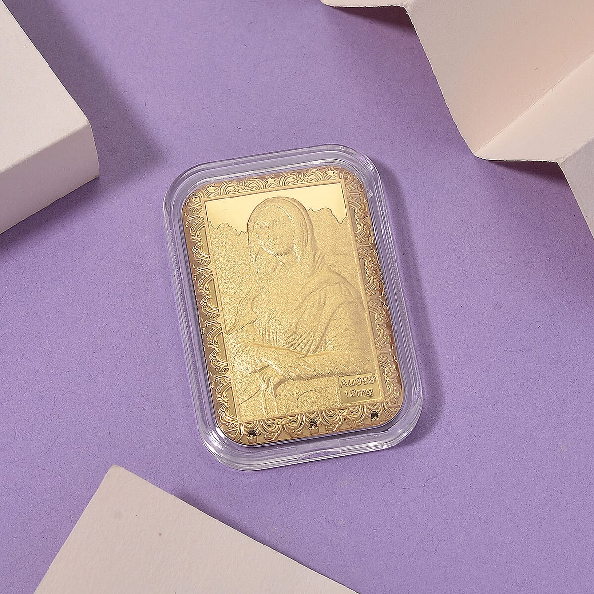 Doorbuster 24K Golden Muse-The Mona Lisa Edition Emboss Sheet 31x45.5mm 10mg image number 1