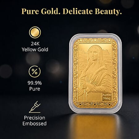 24K Golden Muse-The Mona Lisa Edition Emboss Sheet 31x45.5mm 10mg - Product card gallery slide 2 (10178085355833)
