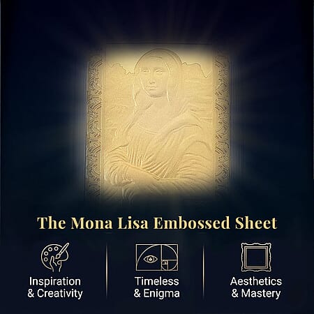 24K Golden Muse-The Mona Lisa Edition Emboss Sheet 31x45.5mm 10mg - Product card gallery slide 3 (10178085355833)