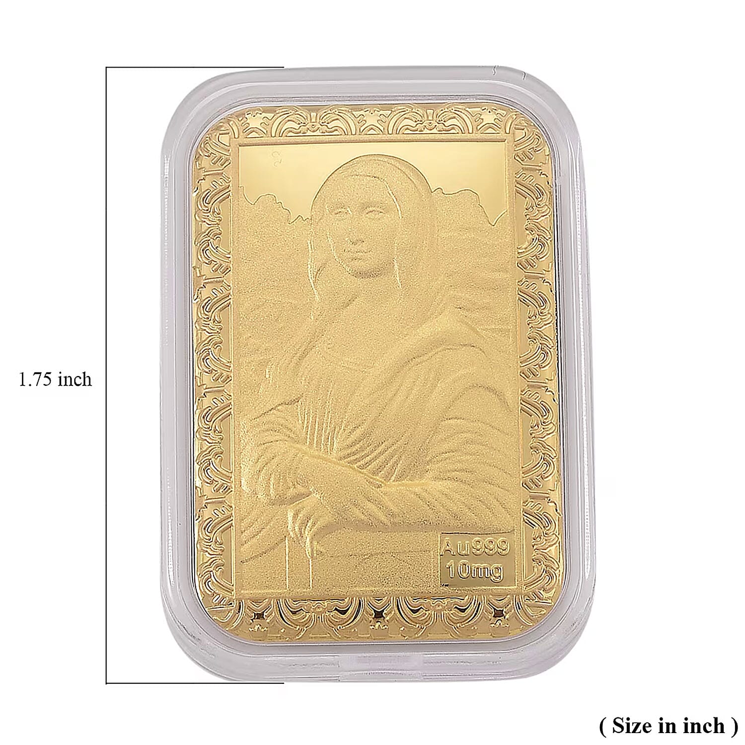 24K Golden Muse-The Mona Lisa Edition Emboss Sheet 31x45.5mm 10mg