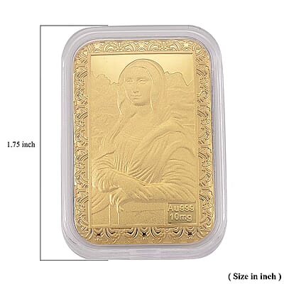 24K Golden Muse-The Mona Lisa Edition Emboss Sheet 31x45.5mm 10mg
