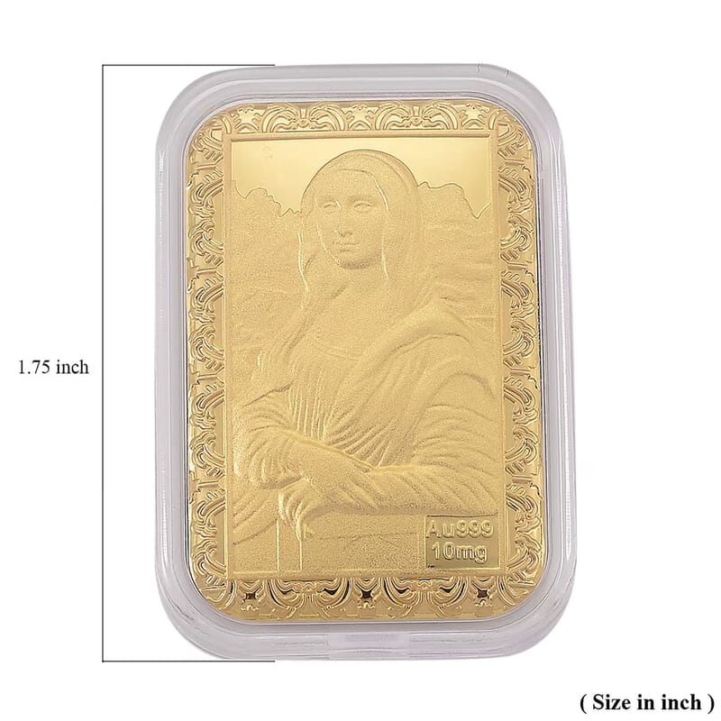 24K Golden Muse-The Mona Lisa Edition Emboss Sheet 31x45.5mm 10mg