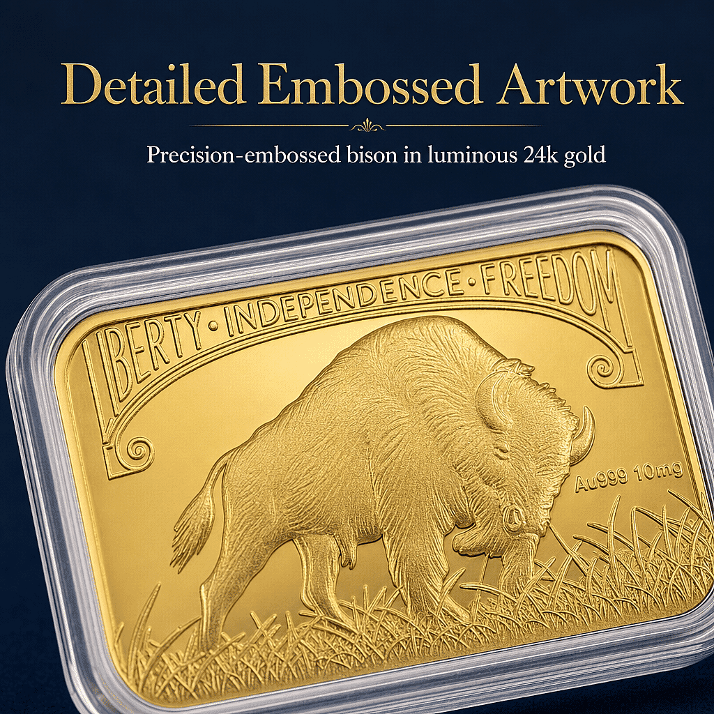Bison 24k Gold Embossed Sheet 10mg