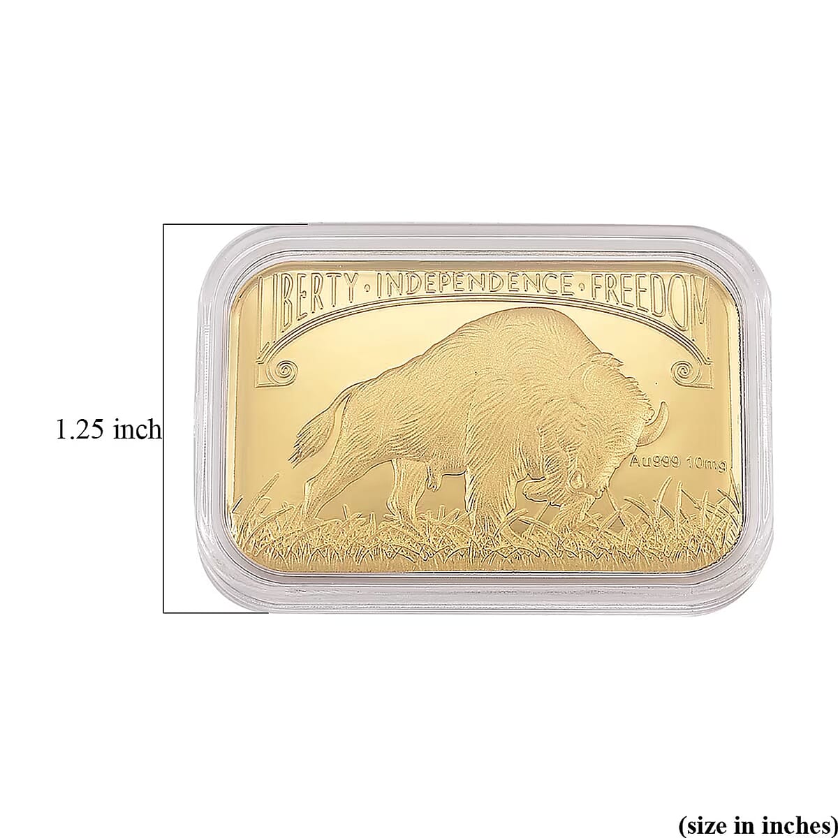 24K Golden Bison Tribute Embossed Sheet 31x45.5mm 10mg image number 5