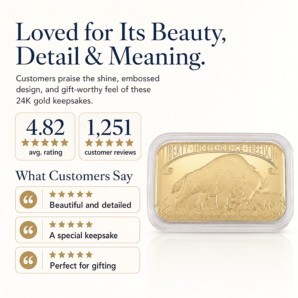 Bison 24k Gold Embossed Sheet 10mg