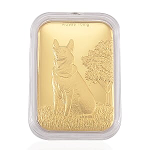 Doorbuster 24K Golden Guardian German Shepherd Emboss Sheet 31x45.5mm 10mg (Del. in 7-10 Days)