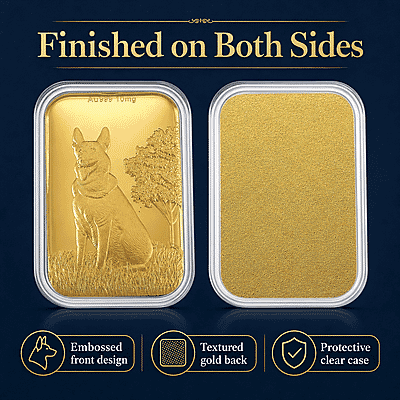 German Shepherd 24k Gold Embossed Sheet 10mg