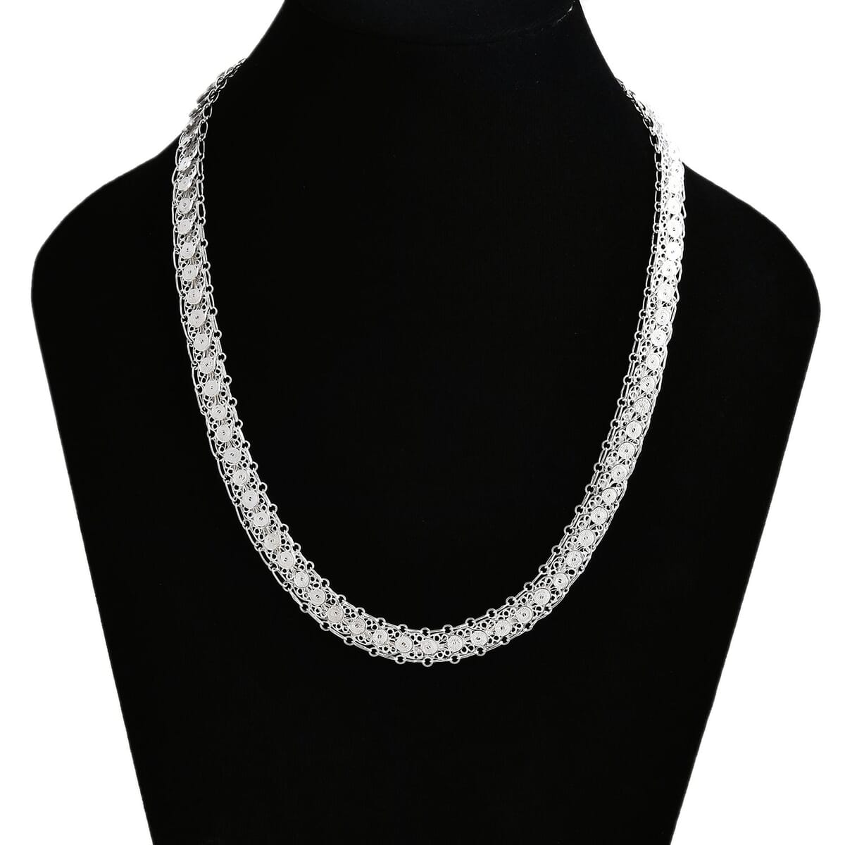 Artistry Tarakashi Collection Floral Necklace in Sterling Silver 26 Grams 18 Inches image number 2