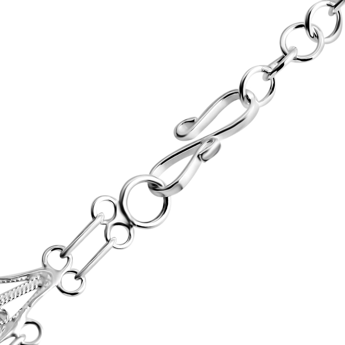 Artistry Tarakashi Collection Floral Necklace in Sterling Silver 26 Grams 18 Inches image number 4