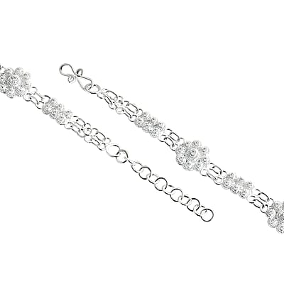 Artistry Tarakashi Collection Floral Necklace in Sterling Silver 20 Grams (18 Inches)