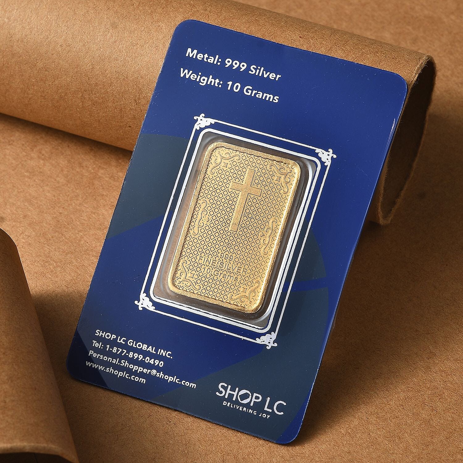 Buy 22K Gold Over 999.9 Fine Silver Holy Bible Bar 10 Grams at ShopLC.