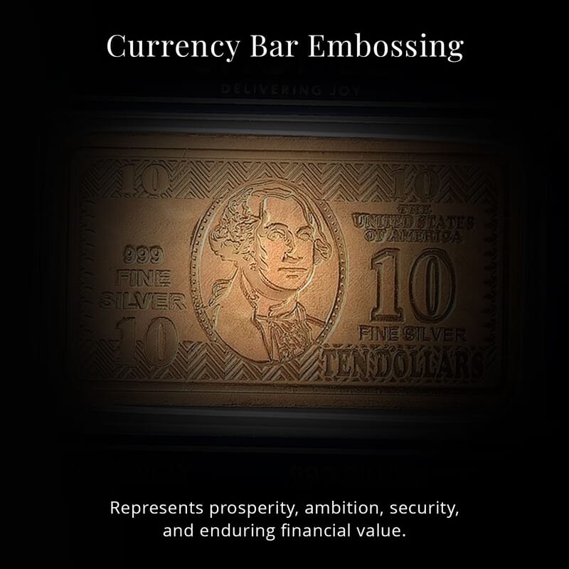 22K Gold Over 999.9 Fine Silver Currency Bar 10 Grams