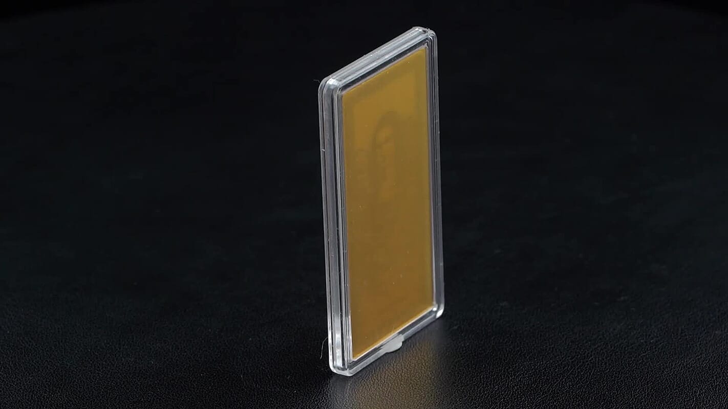 24K Gold Emboss Mona Lisa Sheet 55x30mm 100mg