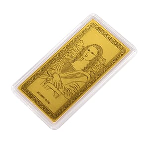 24K Gold Emboss Mona Lisa Sheet 55x30mm 100mg