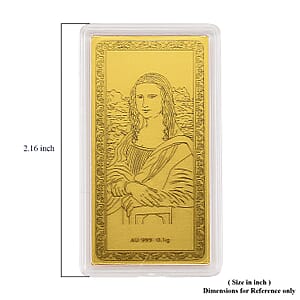 24K Gold Emboss Mona Lisa Sheet 55x30mm 100mg
