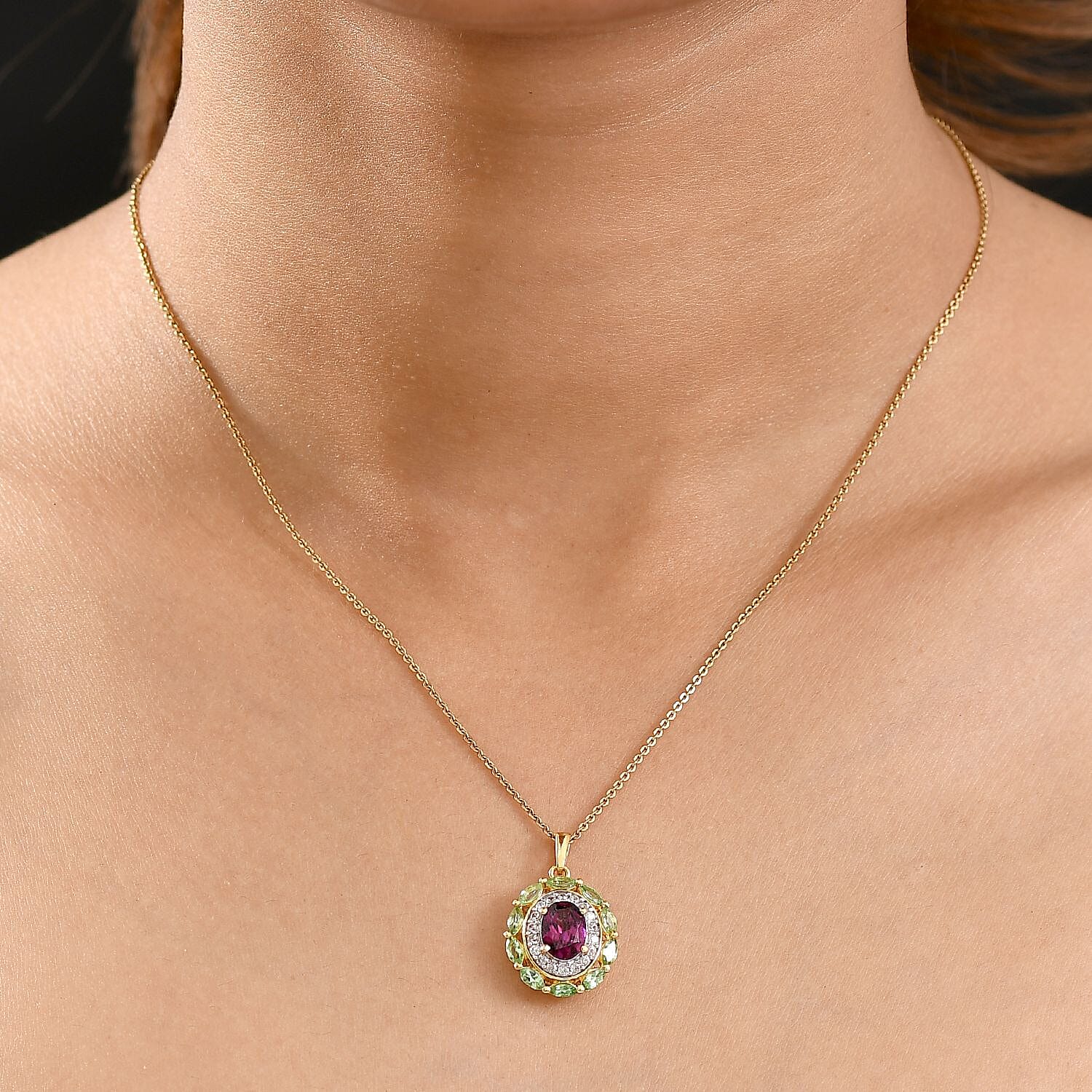 【hana】【片方のみ】agete♡garnet＊・゜charm Buy D'Joy AAA Radiant Ember Garnet and Multi Gemstone 2.70