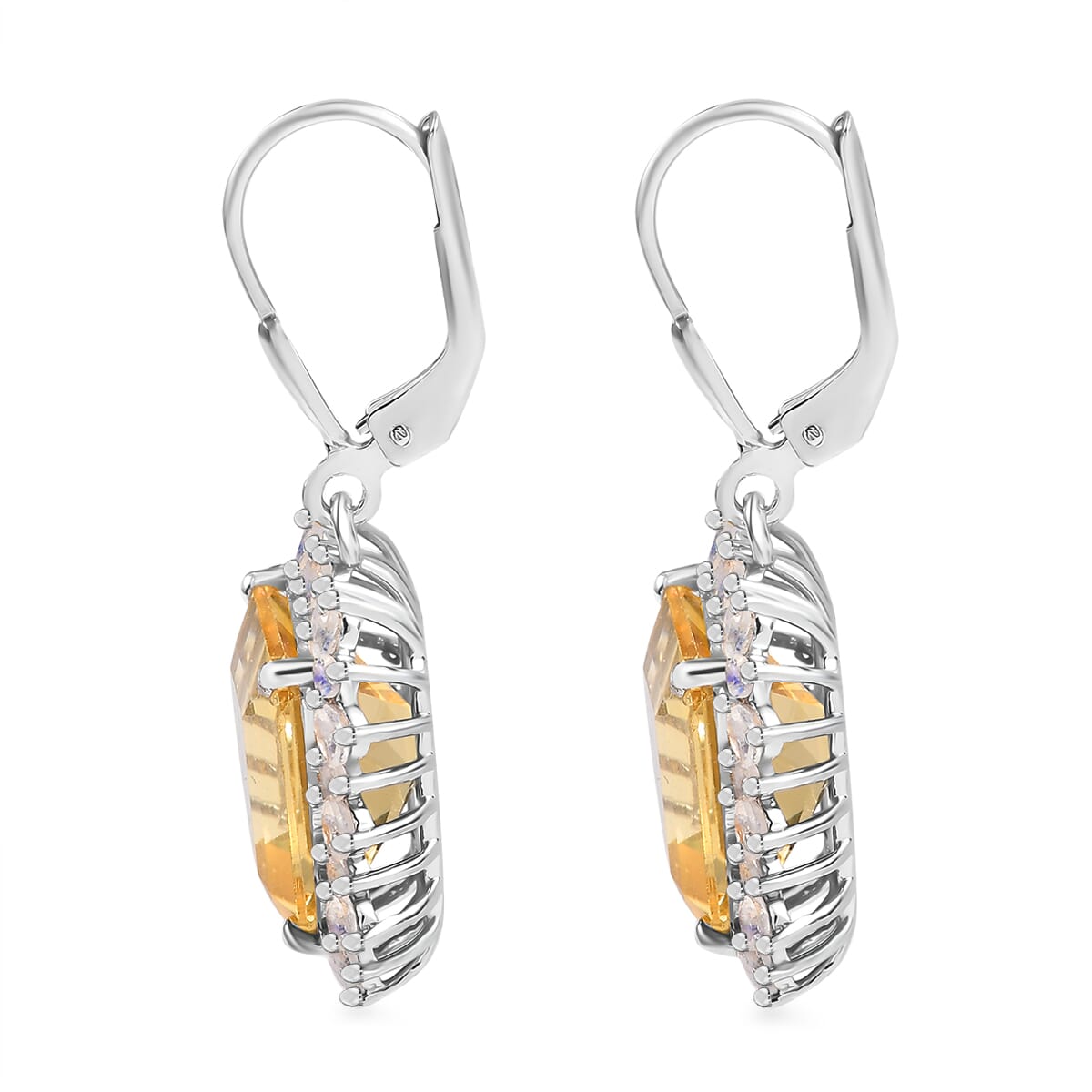 D'Joy Yellow Labradorite and Moon Glow Moonstone 11.75 ctw Moonlit Drops Earrings in Rhodium Over Sterling Silver image number 3