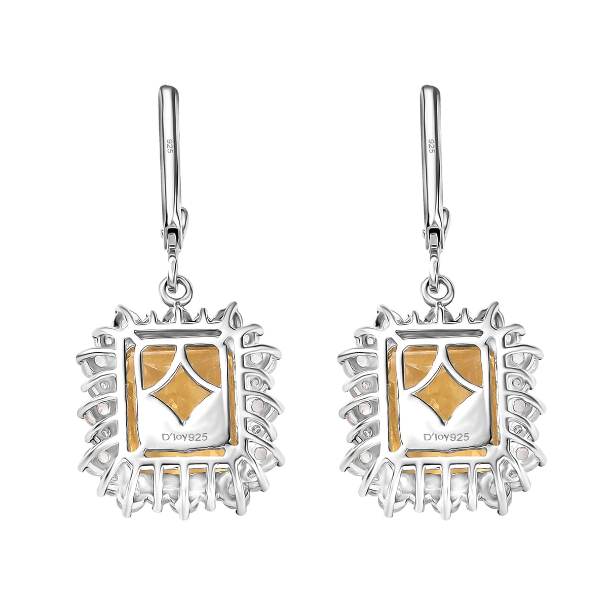 D'Joy Yellow Labradorite and Moon Glow Moonstone 11.75 ctw Moonlit Drops Earrings in Rhodium Over Sterling Silver image number 4