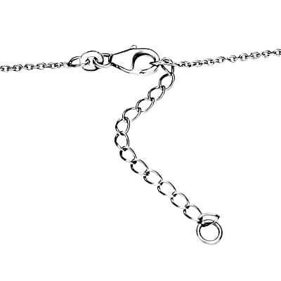 D'Joy Pink Natrolite 12.65 ctw Turtle Necklace in Platinum Over Sterling Silver 18-20 Inches