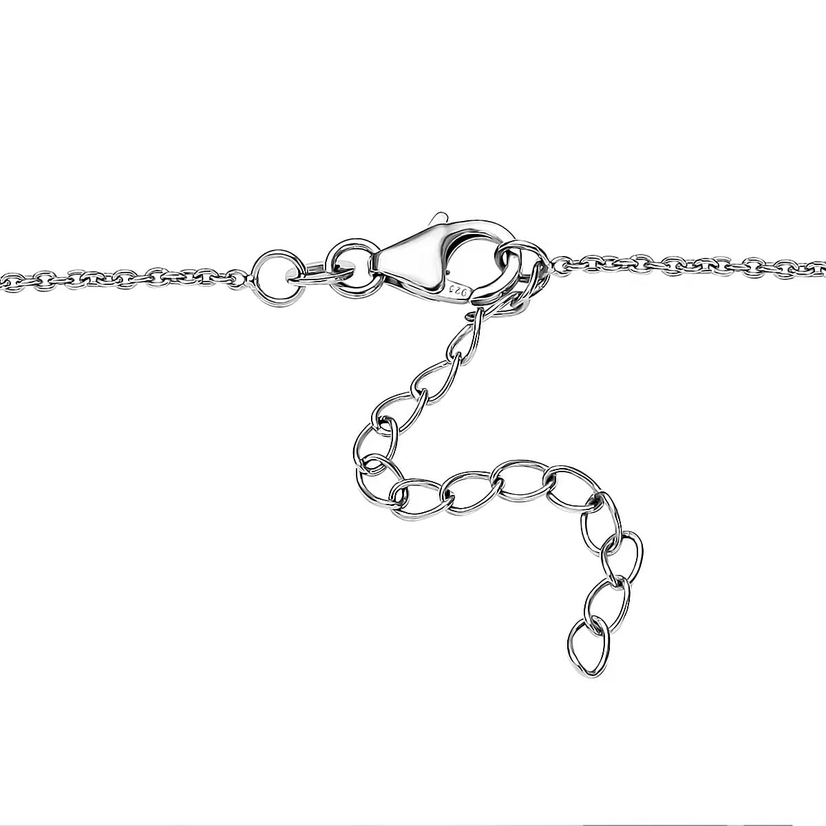 Luxuriant Lab Grown Diamond G-H SI 4.20 ctw Station Necklace 20-22 Inches in Rhodium Over Sterling Silver image number 7