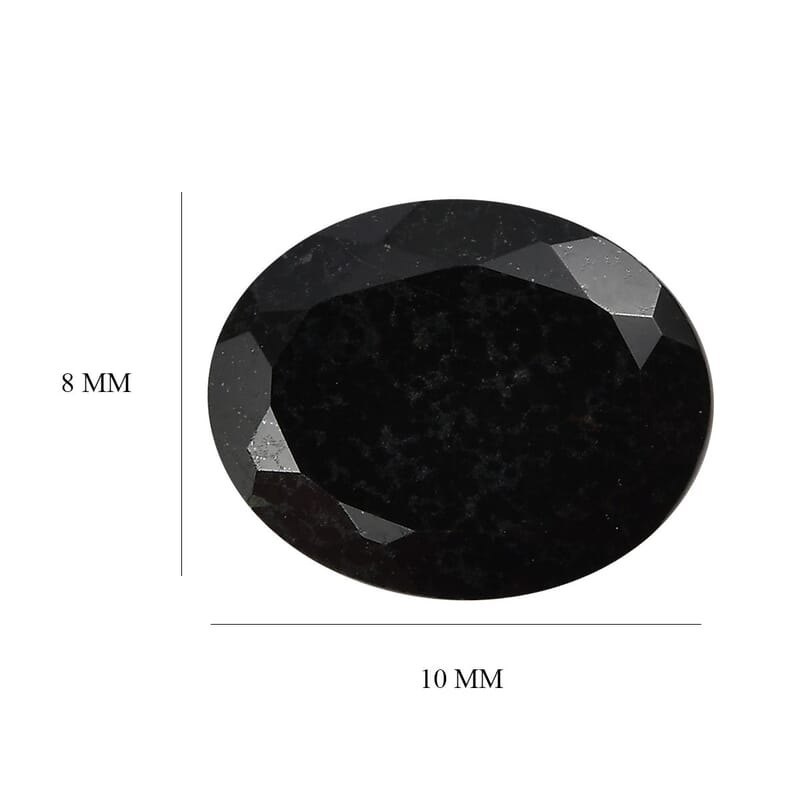 Black Tourmaline (Ovl 10x8 mm) 2.10 ctw Loose Gemstone