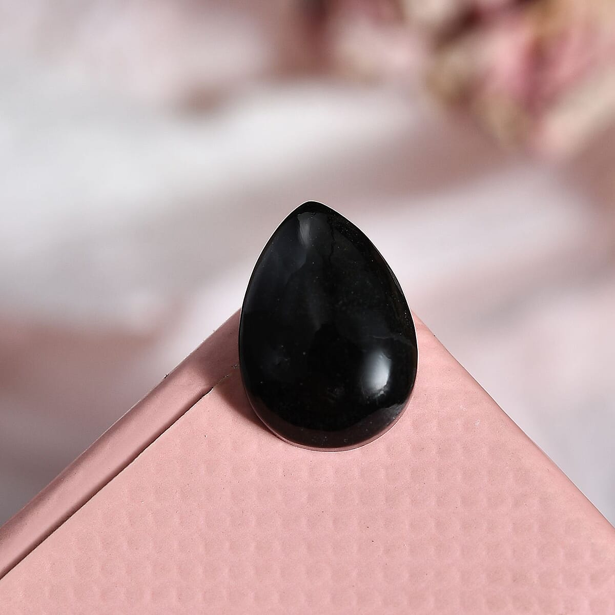Black Tourmaline (Pear 10x7 mm) 1.66 ctw Loose Gemstone image number 1