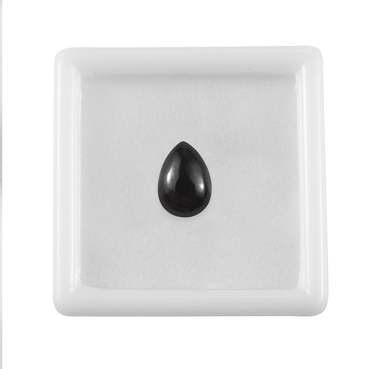 Black Tourmaline (Pear 10x7 mm) 1.66 ctw Loose Gemstone image number 3