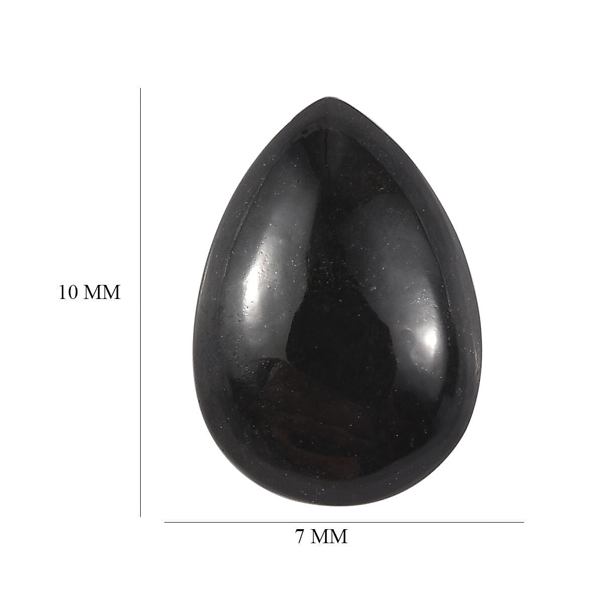 Black Tourmaline (Pear 10x7 mm) 1.66 ctw Loose Gemstone image number 4