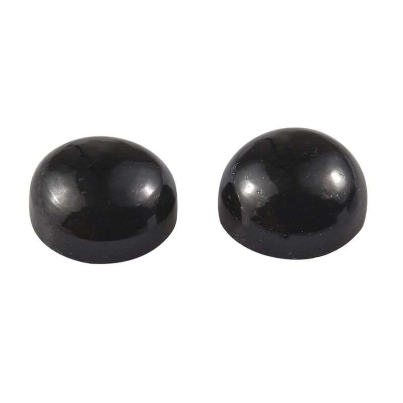 Black Tourmaline Set of 2 (Rnd 6 mm) 1.85 ctw Loose Gemstone