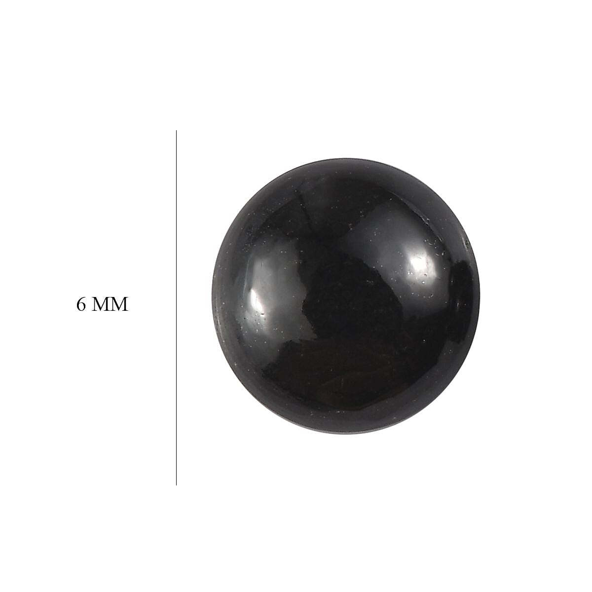 Black Tourmaline Set of 2 (Rnd 6 mm) 1.85 ctw Loose Gemstone