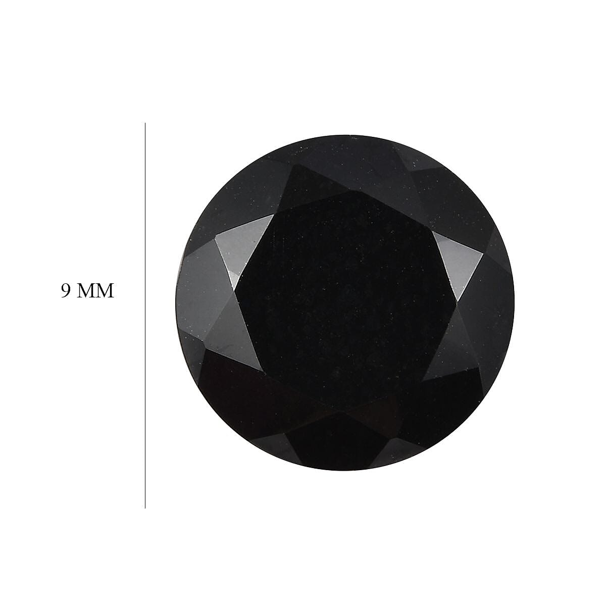 Black Tourmaline (Rnd 9 mm) 2.43 ctw Loose Gemstone image number 4