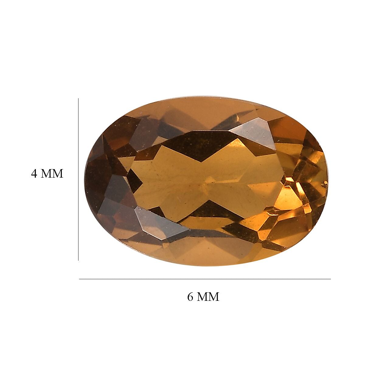AA Santa Ana Madeira Citrine (Ovl 6x4 mm) 0.40 ctw Loose Gemstone image number 4