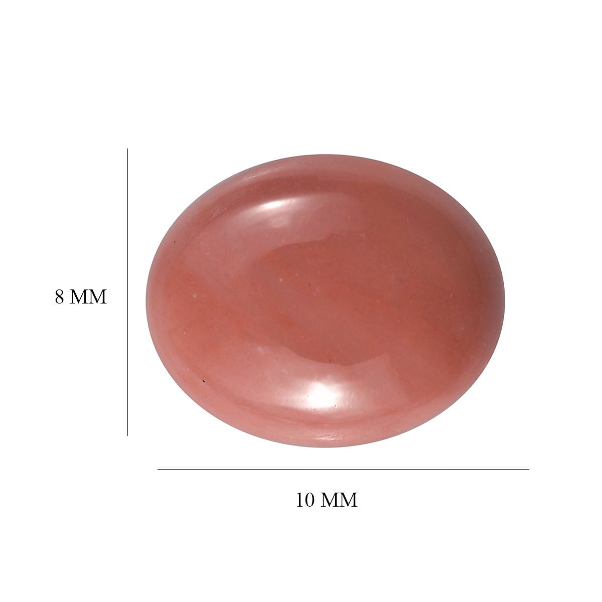 AAA Peach Opal (Ovl 10x8 mm) 1.25 ctw Loose Gemstone image number 4