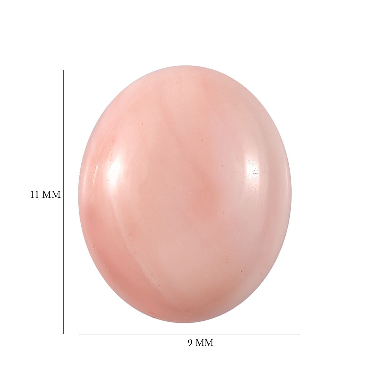 Peach Opal (Ovl 11x9 mm) 2.03 ctw Loose Gemstone image number 4