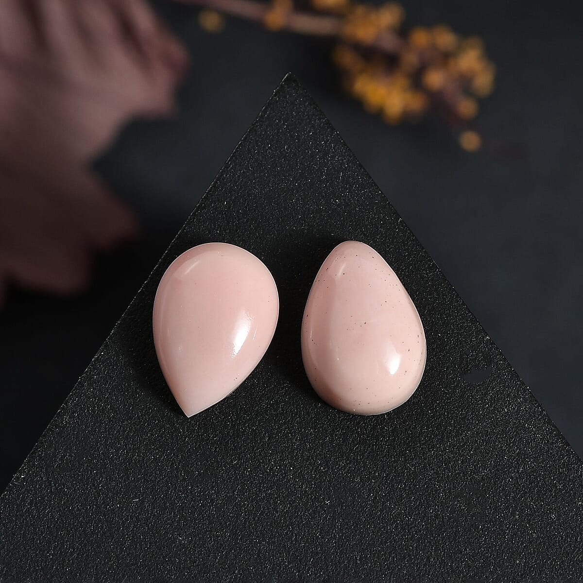 Peach Opal Set of 2 (Pear 10x7 mm) 2.00 ctw Loose Gemstone image number 1