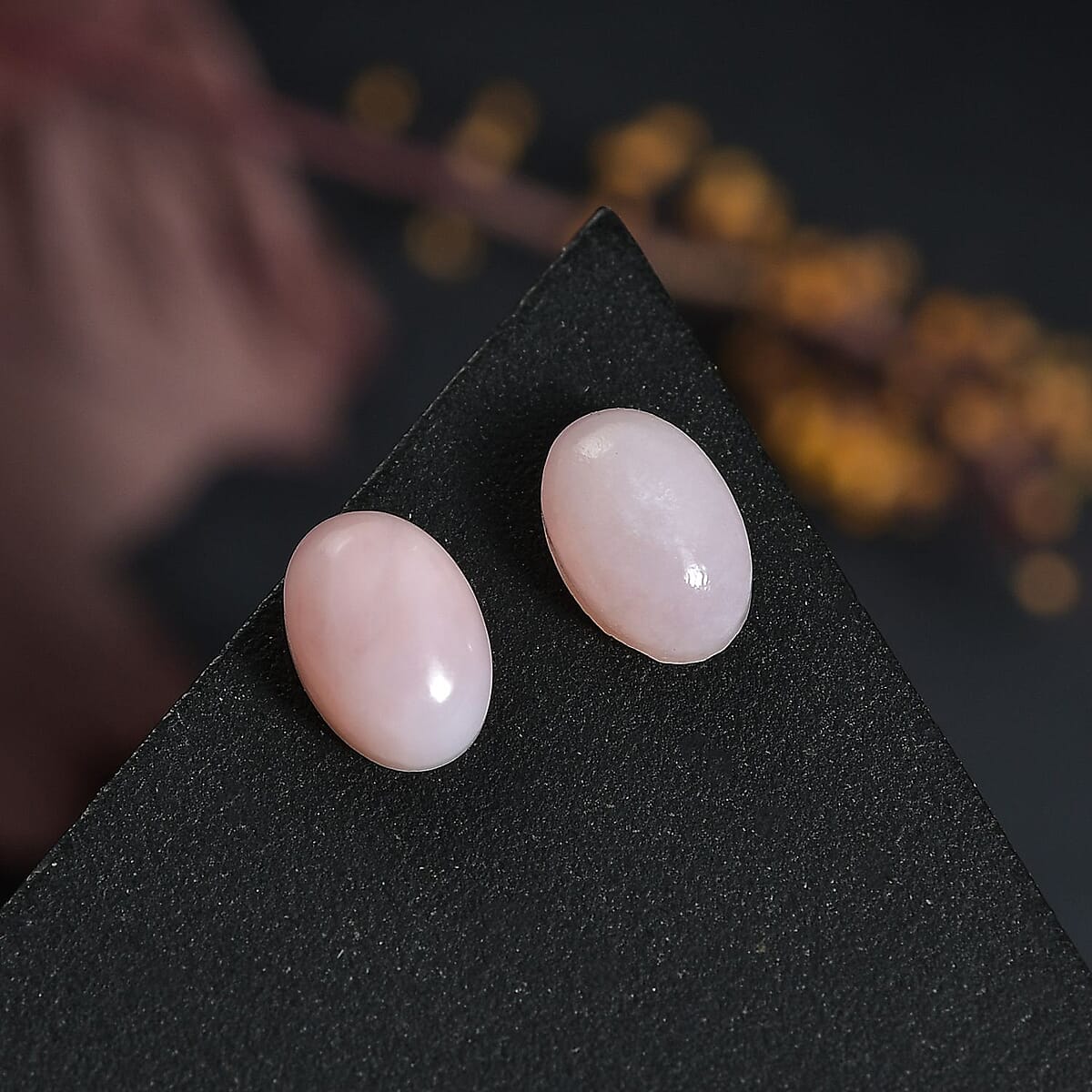 AA Pink Opal Set of 2 (Ovl 6x4 mm) 0.67 ctw Loose Gemstone image number 1