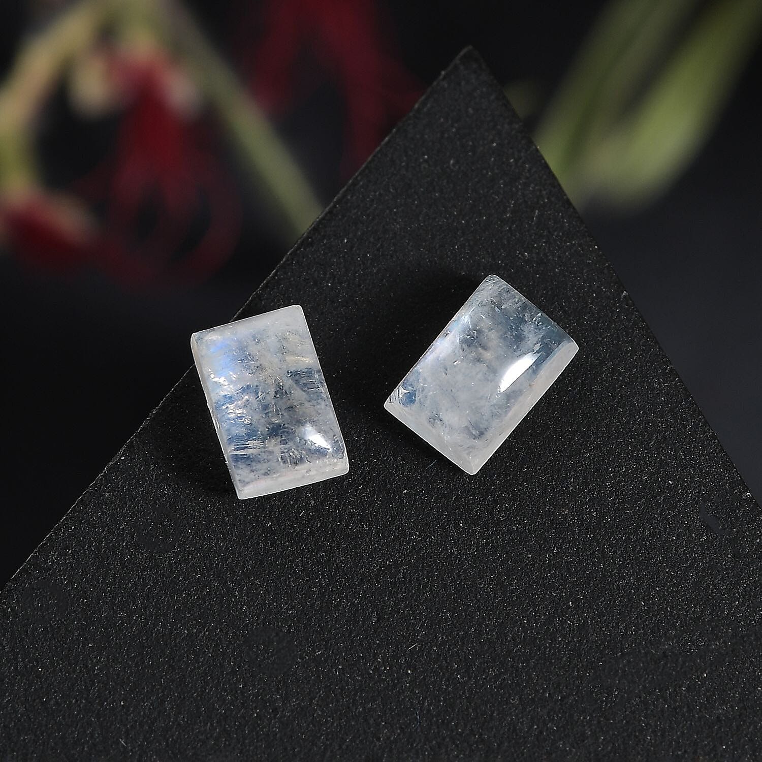 Rainbow Moonstone Set of 2 (Bgt 6x4 mm) 1.20 ctw Loose Gemstone