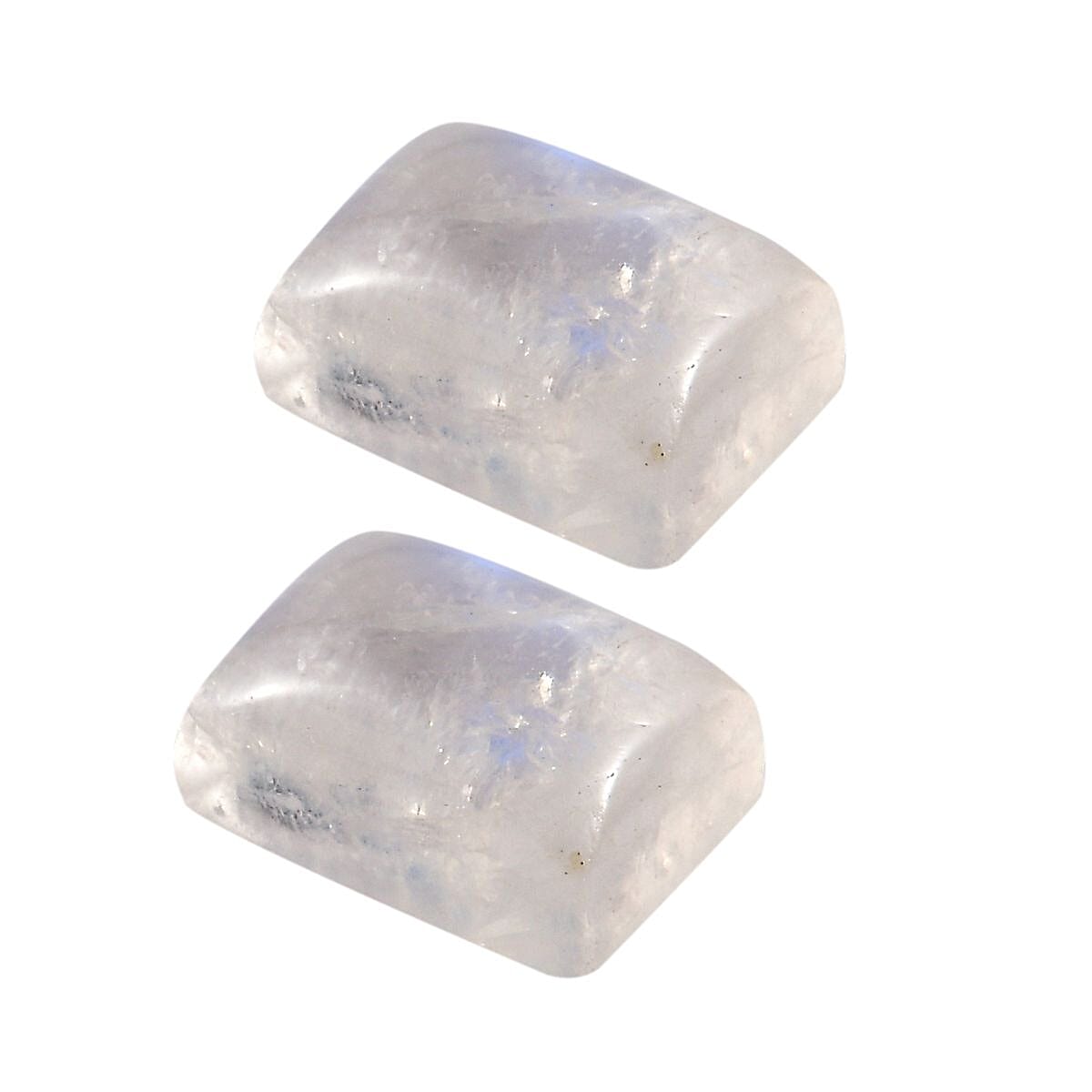 Rainbow Moonstone Set of 2 (Bgt 6x4 mm) 1.20 ctw Loose Gemstone