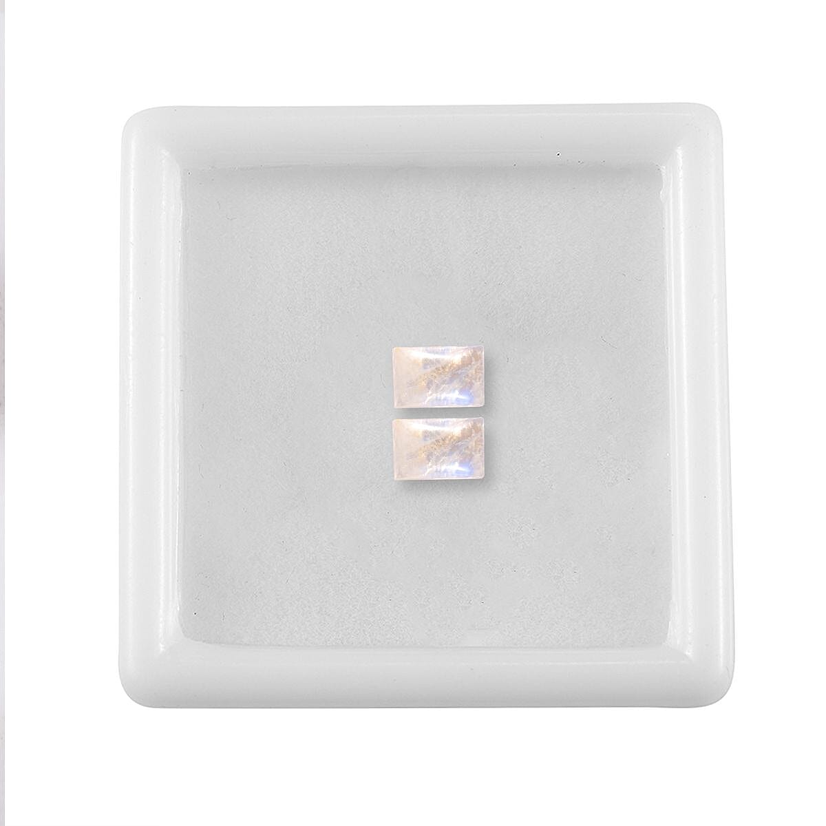 Rainbow Moonstone Set of 2 (Bgt 6x4 mm) 1.20 ctw Loose Gemstone image number 3