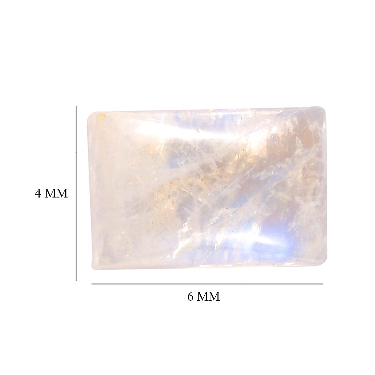 Rainbow Moonstone Set of 2 (Bgt 6x4 mm) 1.20 ctw Loose Gemstone image number 4